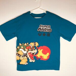 Nintendo Super Mario Kid's 10/12 Blue Short Sleeve T-Shirt